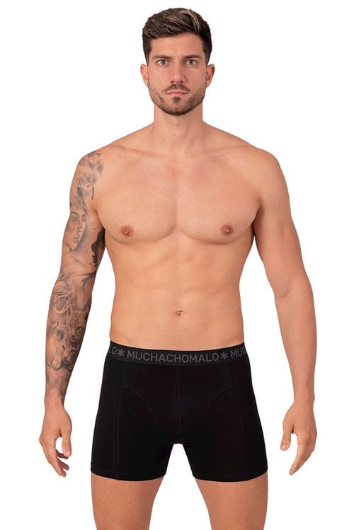 Muchachomalo Boxershorts 3-Pack Solid Groen 582 Model / Voorkant