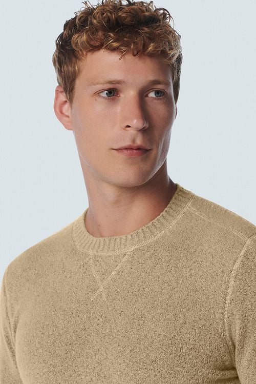 No Excess Pullover Melange Beige Model / Detail