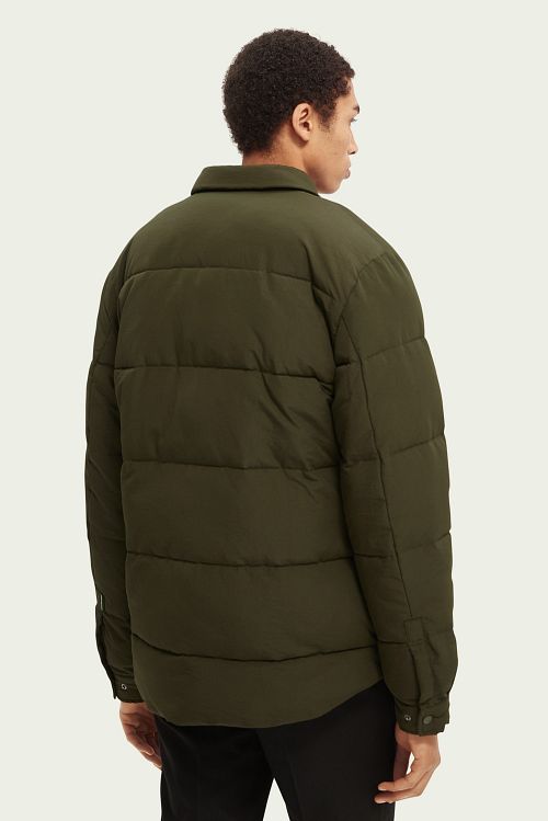 Scotch and Soda Water-Repellent Jack Dark Green Model / Achterkant
