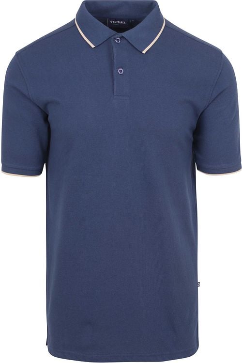 Suitable Respect Poloshirt Tip Ferry Denim Blau Product