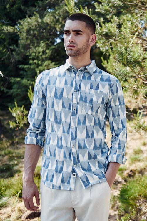 Anerkjendt Shirt Aklouis Blue Model / Voorkant