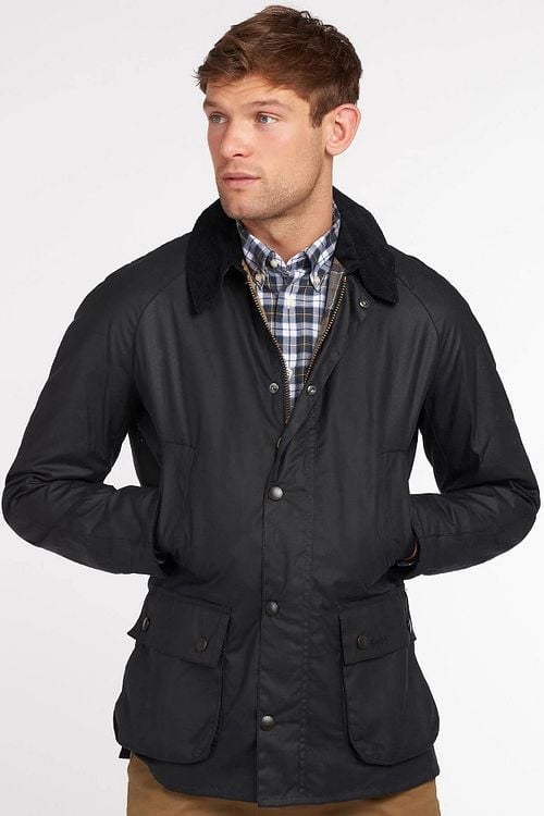 Barbour Ashby Wax Jas Navy Model / Voorkant
