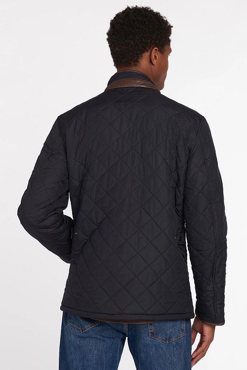 Barbour Quilted Jas Powell Navy Model / Achterkant