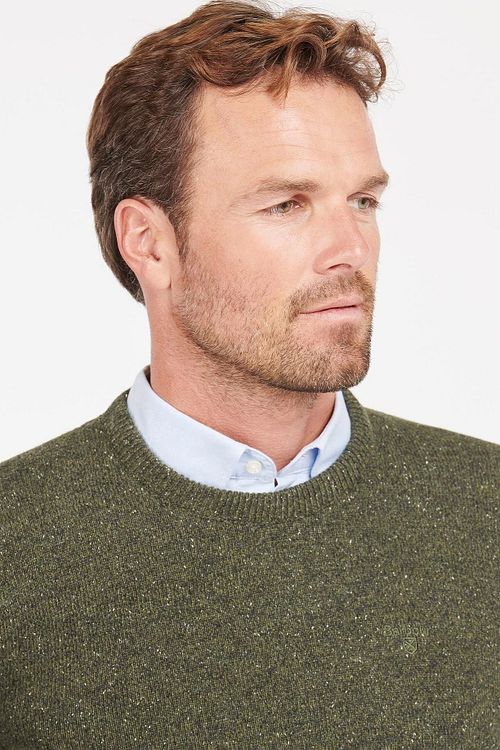 Barbour Tisbury Pullover Dark Green Model / Detail