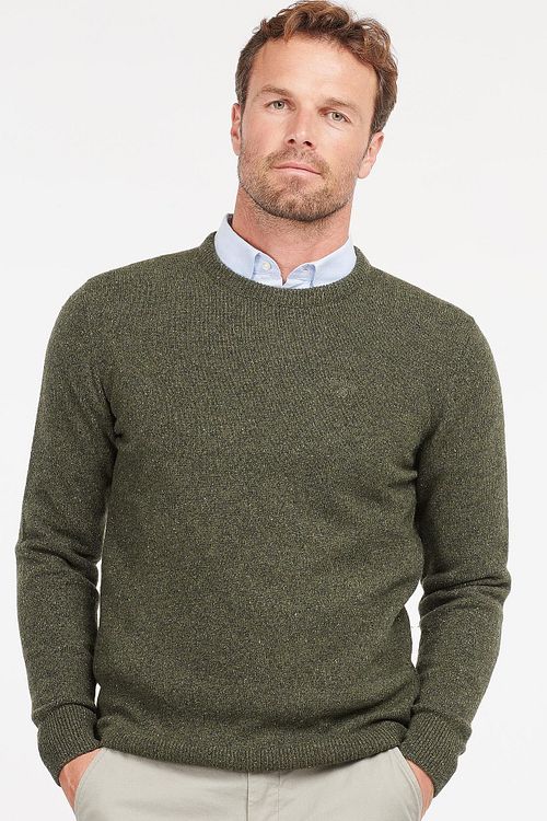 Barbour Tisbury Pullover Dunkelgrün Model / Voorkant
