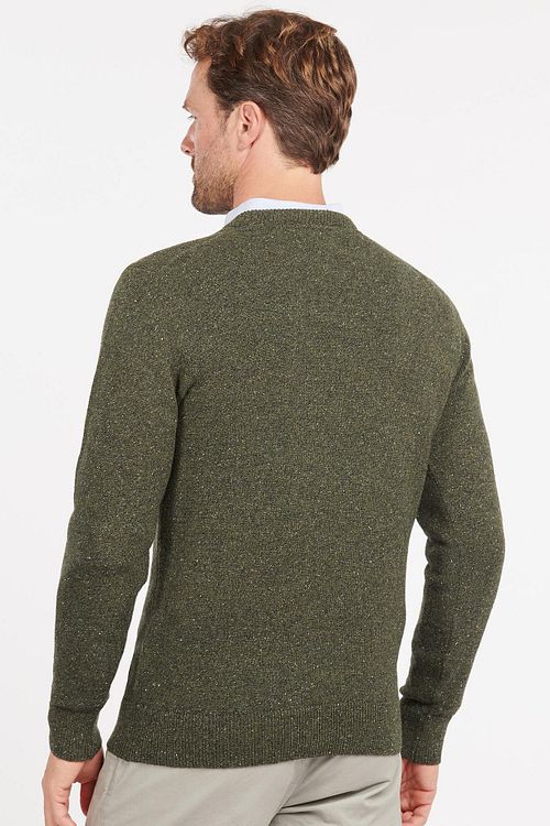 Barbour Tisbury Pullover Dunkelgrün Model / Achterkant