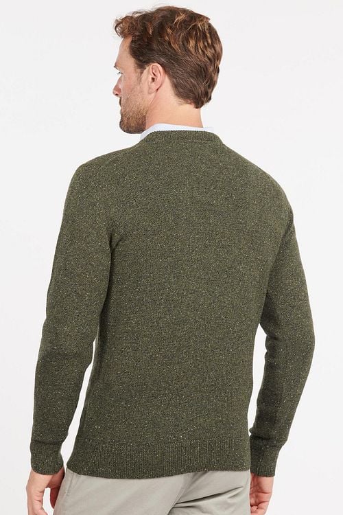 Barbour Tisbury Trui Donkergroen Model / Achterkant