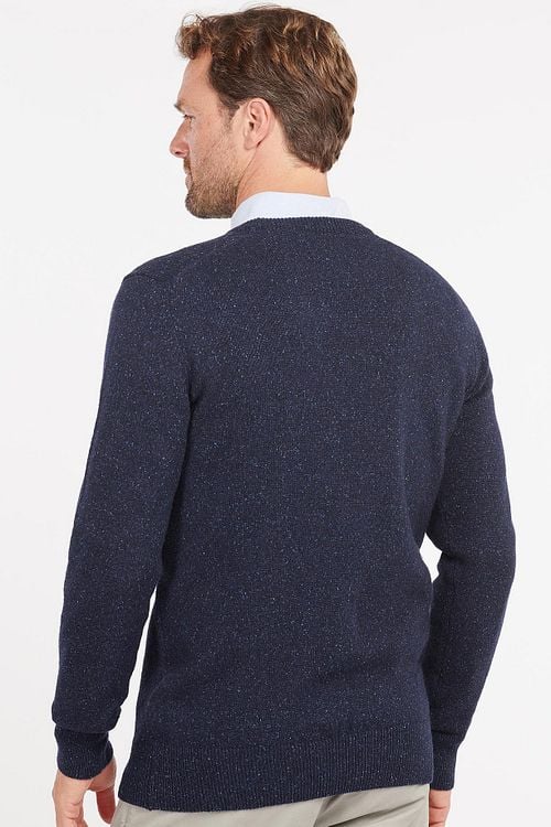 Barbour Tisbury Trui Wolmix Donkerblauw Model / Achterkant