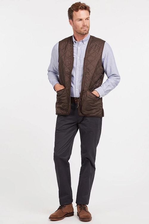 Barbour Waistcoat Polarquilt Brown Model / Voorkant