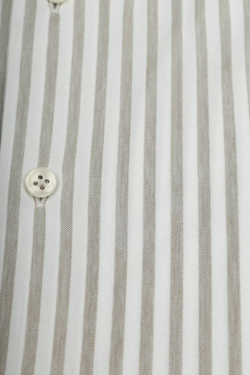 Profuomo Japanese Knitted Hemd Streifen Beige Product / Detail