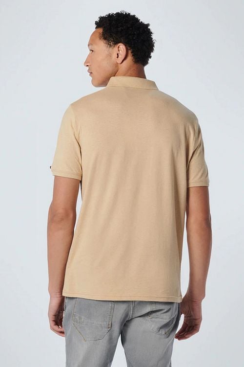 No Excess Polo Linnen Beige Model / Achterkant