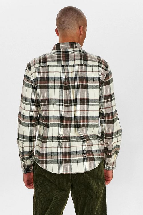 Anerkjendt Shirt Louis Checks Beige Model / Achterkant