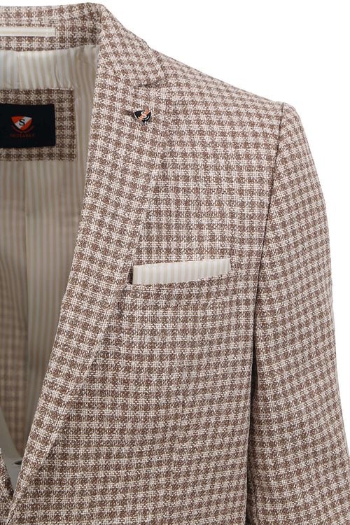 Suitable Grou Blazer Checks Beige Product / Detail