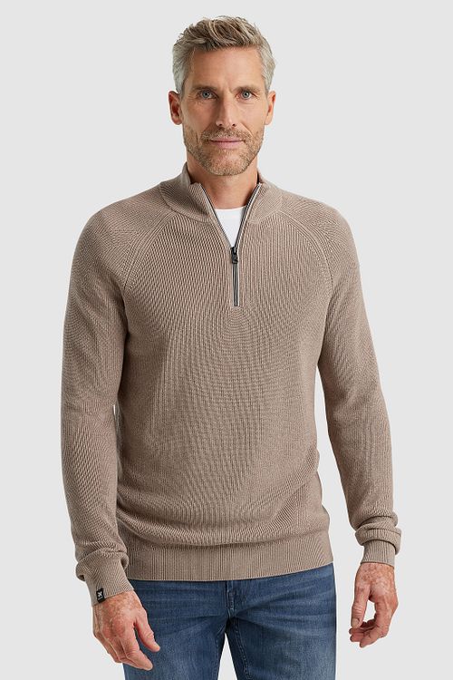 Vanguard Pullover Half Zip Beige Model / Voorkant