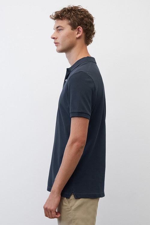 Marc O'Polo Poloshirt Dunkelblau Model / Zijkant