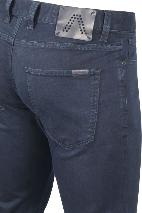 Alberto Slim DS Dual Flex Denim Donkerblauw Model / Voorkant