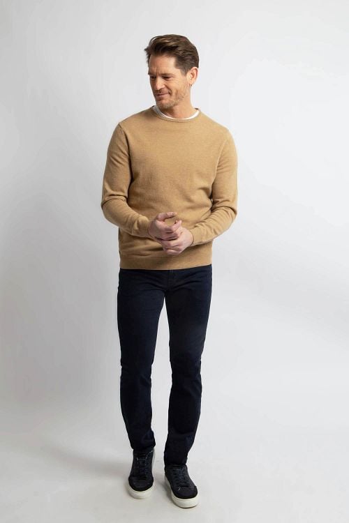Steppin' Out Broek 5-pocket Johnson Navy Model / Voorkant