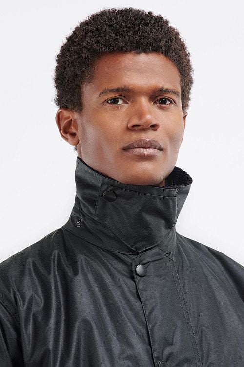 Barbour Border Wax Jas Blauw Model / Voorkant