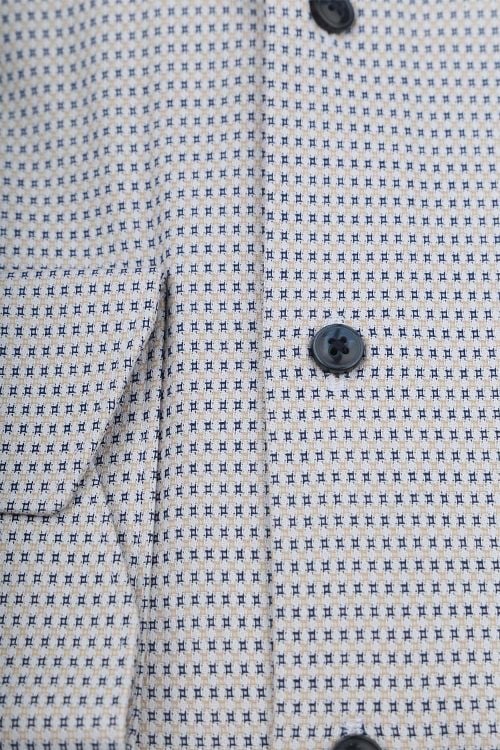 Olymp Luxor Overhemd Print Beige Product / Detail