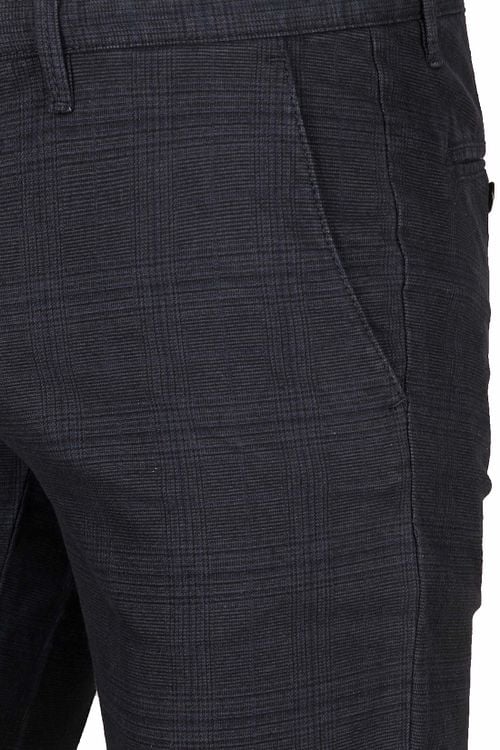 Suitable Chino Sartre Carreaux Bleu Foncé Product / Detail