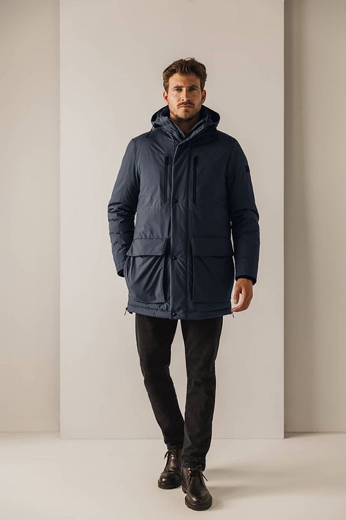 State Of Art Winter Coat Navy Model / Voorkant