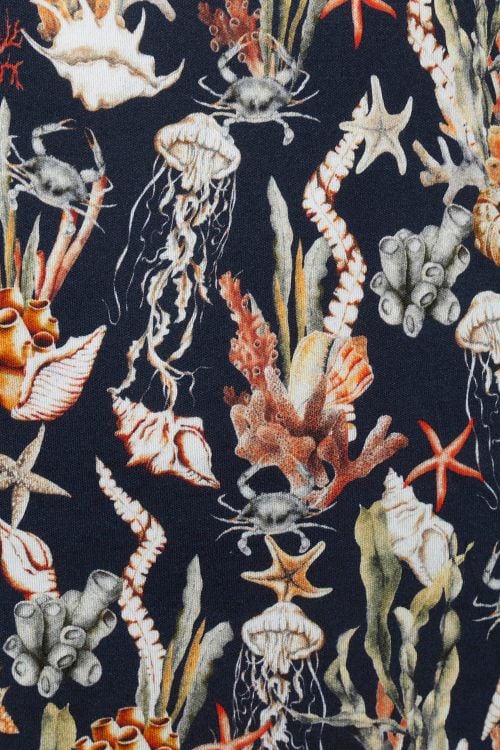 Desoto Polo Print Sea Figures Dark Blue Product / Detail