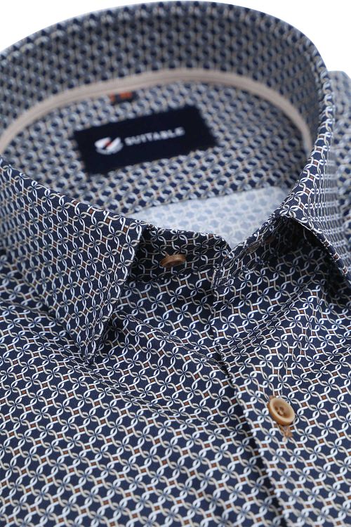 Suitable Shirt Print Dark Blue Product / Detail