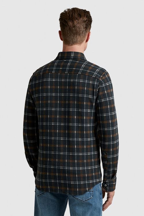 Vanguard Plaid Shirt Navy Model / Achterkant