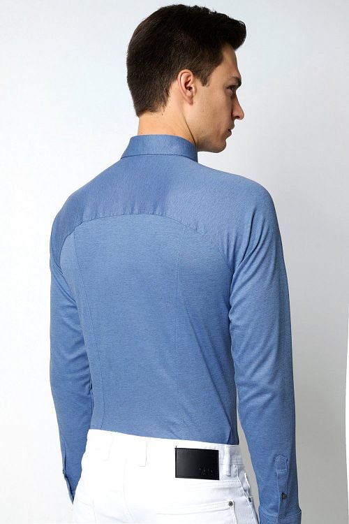 Desoto Shirt Kent Blue Model / Achterkant