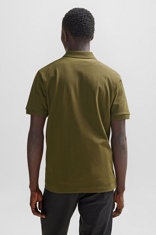 BOSS Polo Shirt Passenger Dunkelgrün Model / Achterkant