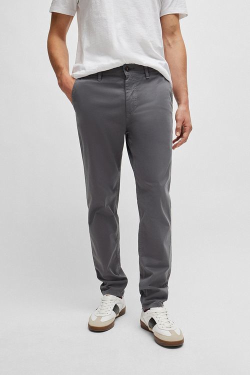 BOSS Satin Chino Anthracite Model / Voorkant