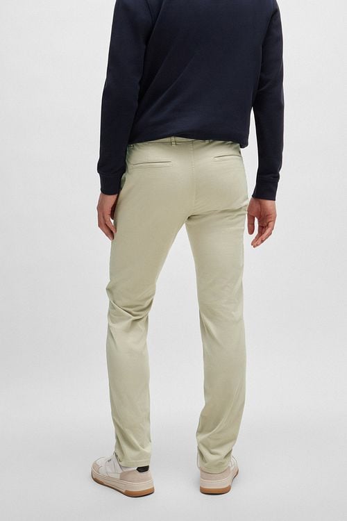 BOSS Satin Chino Ecru Model / Achterkant