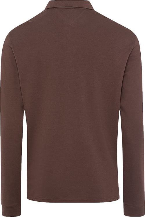 Brax Longsleeve Polo Pirlo Brown Product / Achterkant