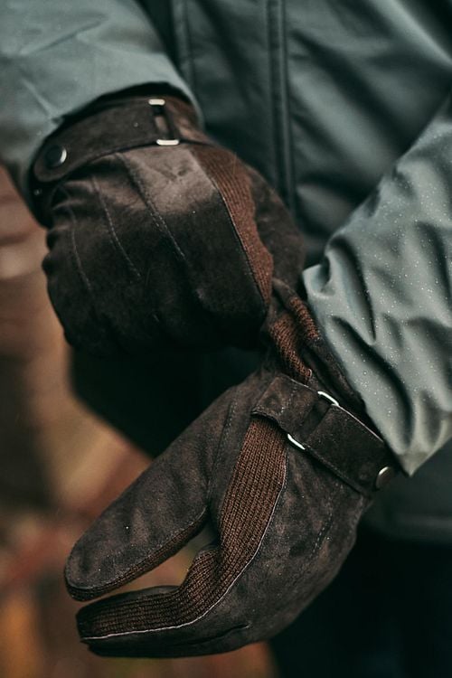 Suitable Suede Gloves Brown Product / Detail