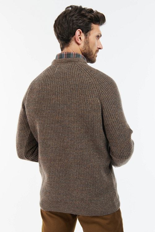 Barbour Pullover Lambswool Knitted Brown Model / Achterkant
