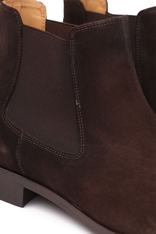 Suitable Chelsea Boot Suede Donkerbruin Product / Detail