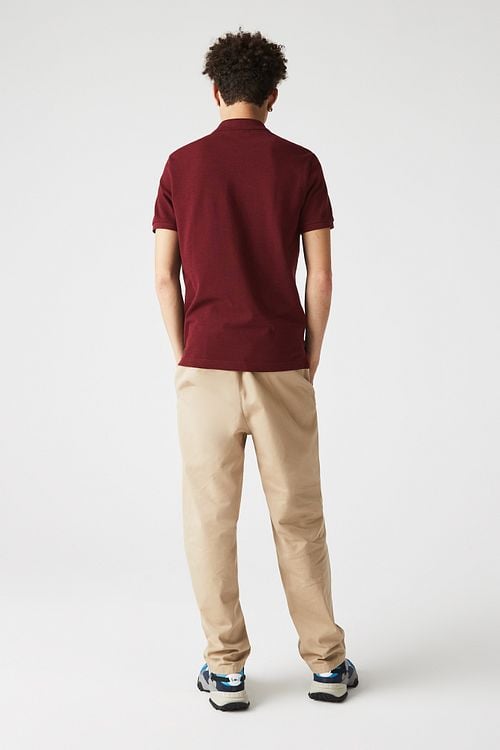Lacoste Polo Shirt Pique Bordeaux Model / Achterkant