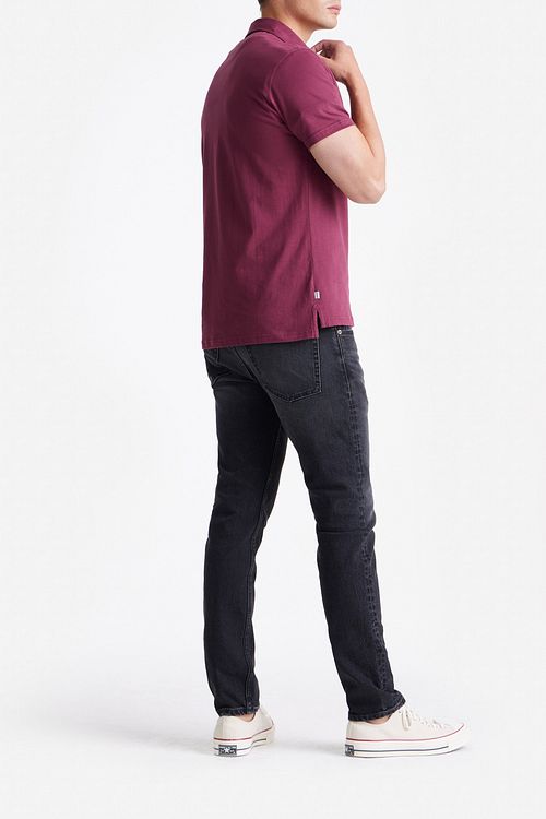 King Essentials The James Polo Shirt Burgundy Model / Achterkant