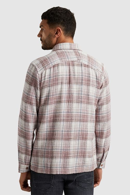 Cast Iron Overshirt Checks Pink Model / Detail