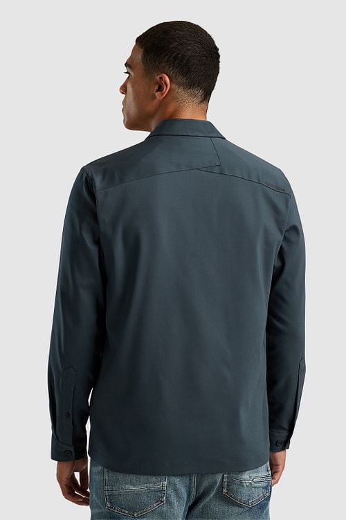 Cast Iron Overshirt Steel Blue Model / Achterkant