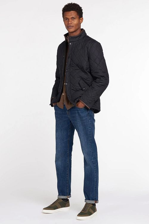 Barbour Quilted Jas Powell Navy Model / Voorkant