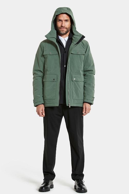 Didriksons Parka Hilding Dark Green Model / Voorkant
