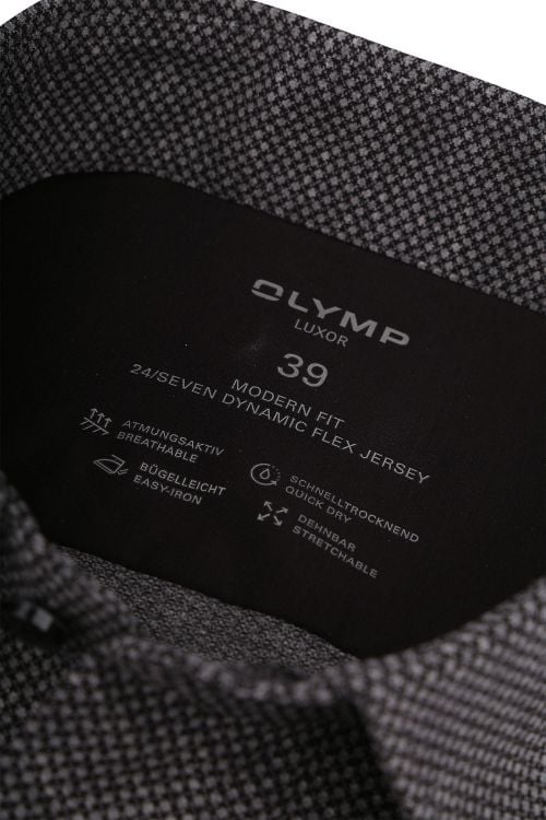 OLYMP Luxor Shirt 24/Seven Print Anthracite Product / Detail