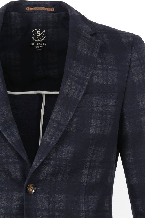 Suitable Respect Blazer Jersey Pane Flex Antrachite Product / Detail