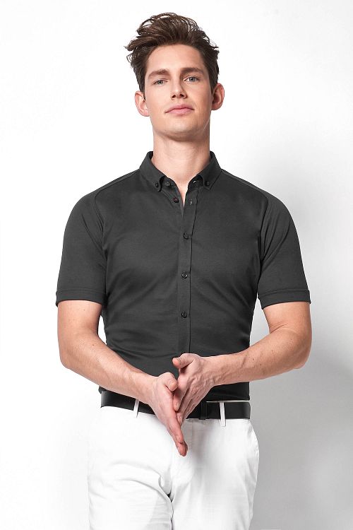 Desoto Chemise Manches Courtes Anthracite 083 Model / Voorkant