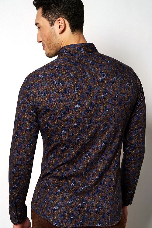 Desoto Shirt Kent Figures Multicolour Model / Achterkant