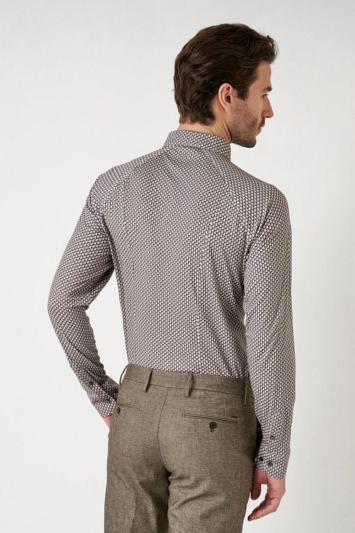 Desoto Shirt Timeless Elegance Print Multicolour Model / Achterkant