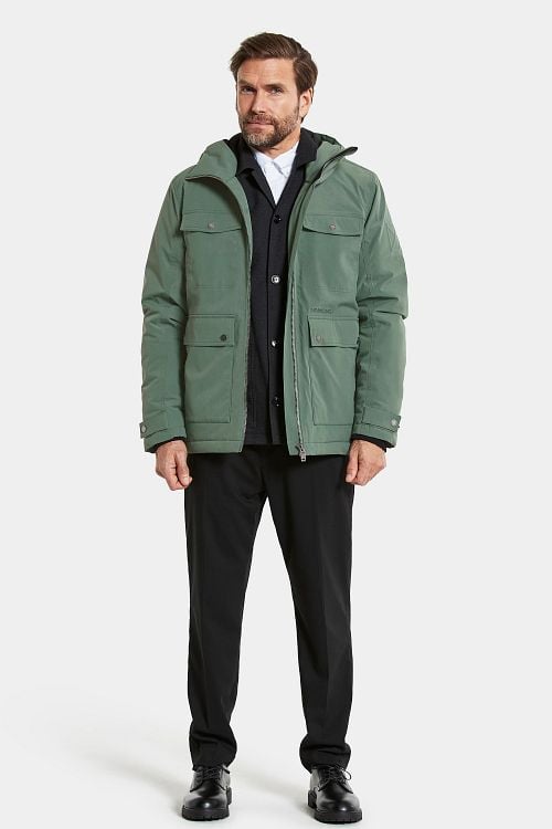 Didriksons Parka Hilding Dark Green Model / Voorkant