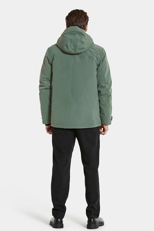 Didriksons Parka Hilding Dark Green Model / Achterkant