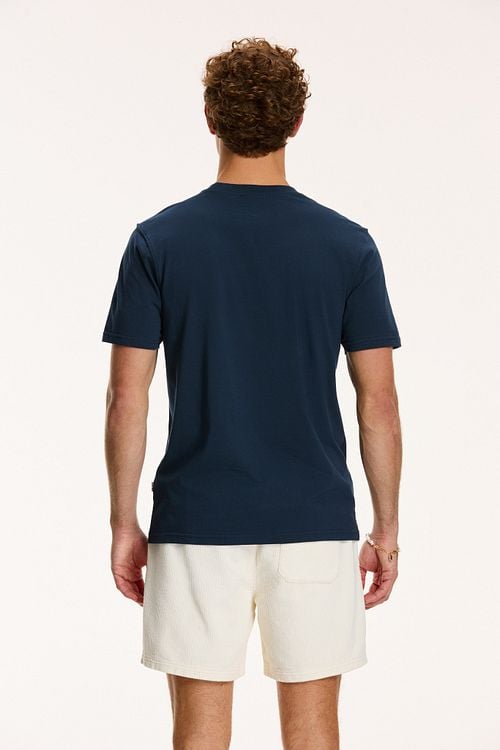 Shiwi T-Shirt Sardines Midnight Navy Model / Achterkant